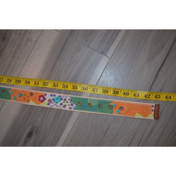 Fossil Canvas and Leather Appliques Woman Belt - Picture 5 of 5